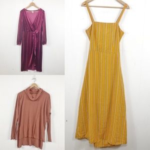 Lot of 3 Clothes Dresses Long Sleeve Top Maxi